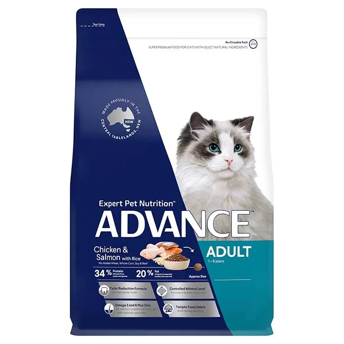 ADULT DRY CAT FOOD CHICKEN & SALMON WITH RICE 3KG Image