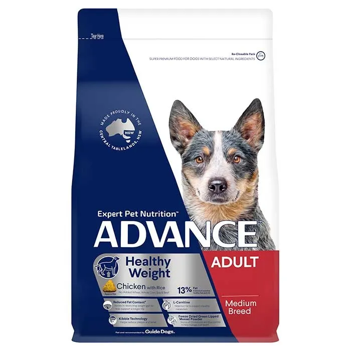 ADULT HEALTHY WEIGHT MEDIUM BREED DRY DOG FOOD CHICKEN WITH RICE 2.5KG Image