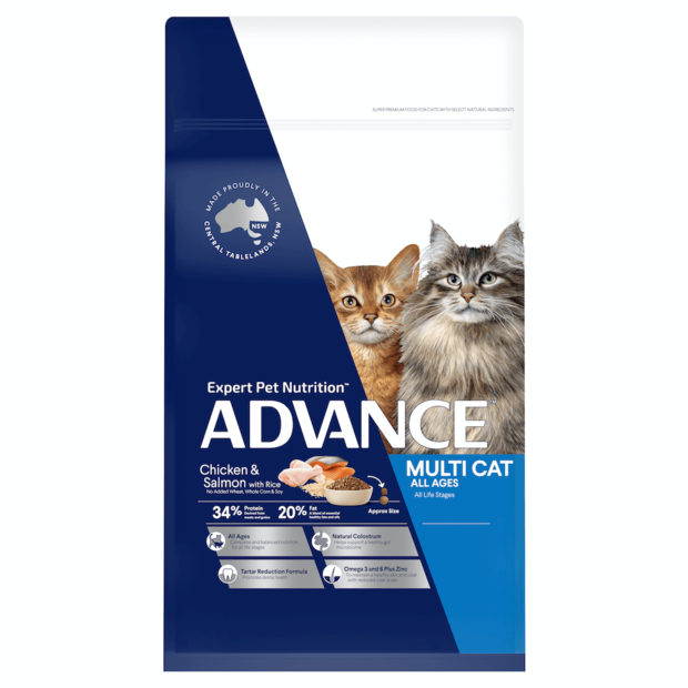 MULTI CAT DRY CAT FOOD SALMON AND CHICKEN WITH RICE 3KG Image