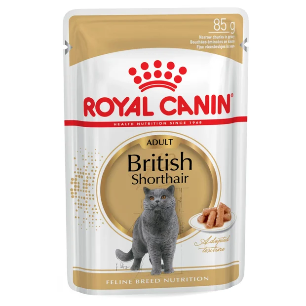 BRITISH SHORTHAIR WET CAT FOOD POUCHES 12 X 85G Image