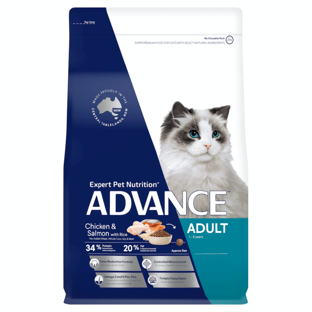 ADULT DRY CAT FOOD CHICKEN AND SALMON WITH RICE 3KG Image