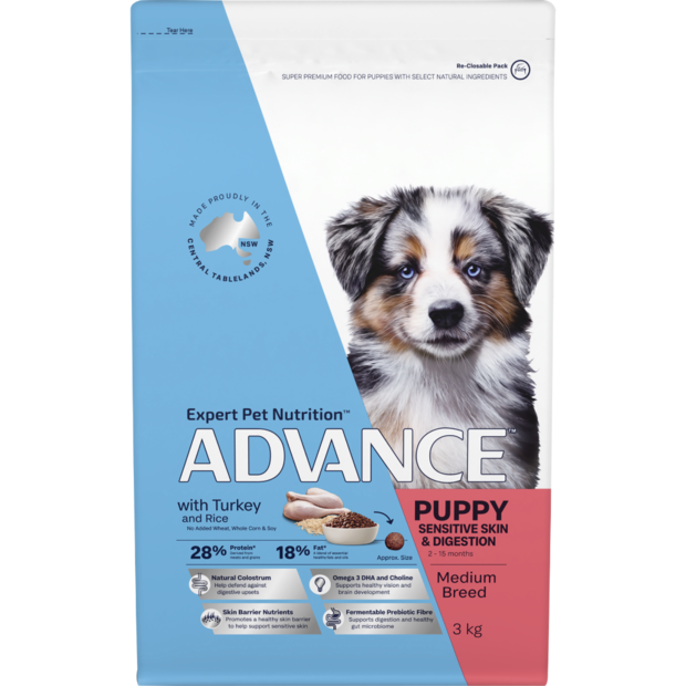 PUPPY MEDIUM BREED WITH TURKEY AND RICE 3KG Image