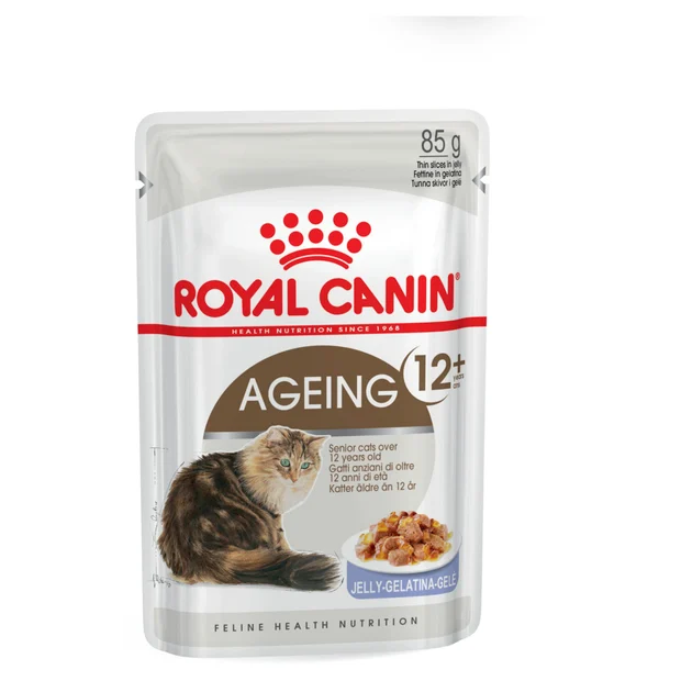 AGEING 12 PLUS JELLY SENIOR WET CAT FOOD POUCHES 12 X 85G Image
