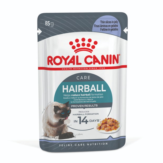 HAIRBALL CARE JELLY ADULT WET CAT FOOD POUCHES 12 X 85G Image