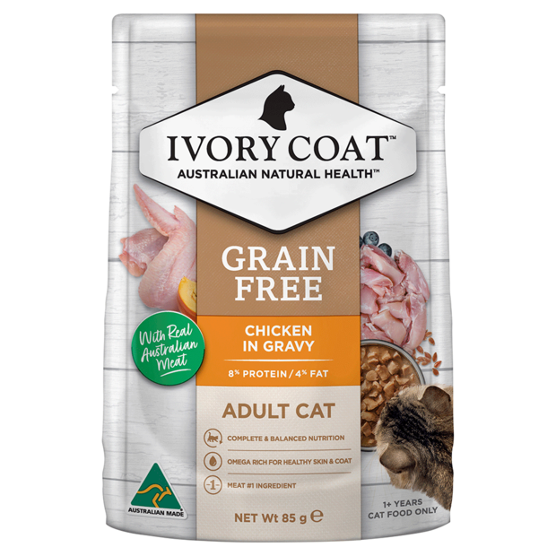 GRAIN FREE WET CAT FOOD ADULT CHICKEN GRAVY 12 X 85G Image