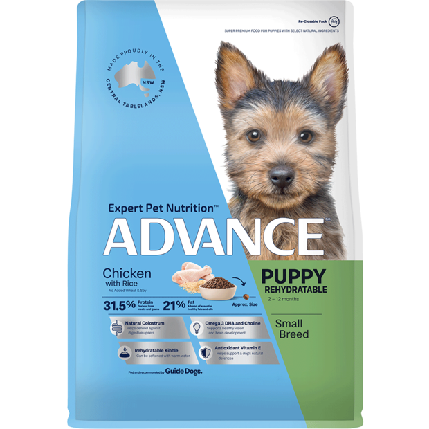 PUPPY SMALL REHYDRATABLE DRY DOG FOOD CHICKEN WITH RICE 3KG Image