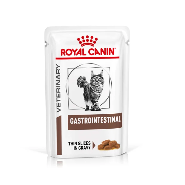 ROYAL CANIN VETERINARY GASTRO INTESTINAL WET CAT FOOD POUCHES 12 X 85G Image