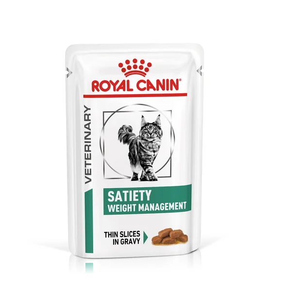 ROYAL CANIN VETERINARY SATIETY POUCHES WET CAT FOOD 12 X 85G Image