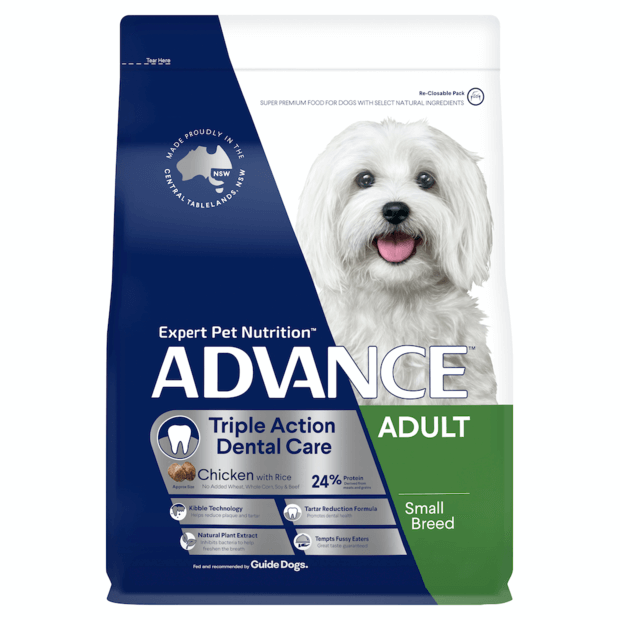 TRIPLE ACTION DENTAL CARE SMALL ADULT DRY DOG FOOD CHICKEN WITH RICE 2.5KG Image