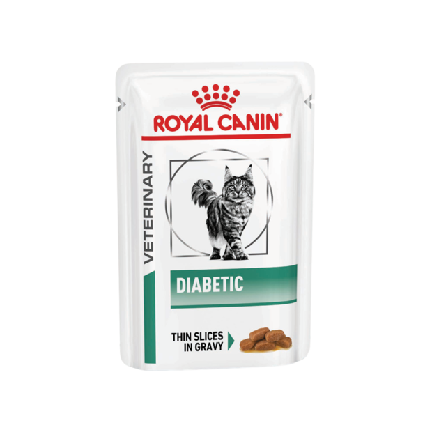 ROYAL CANIN VETERINARY DIABETIC WET CAT FOOD POUCHES 12 X 85G Image