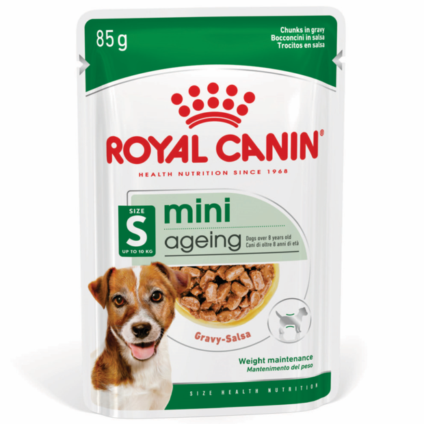 MINI AGEING 12 PLUS SENIOR WET DOG FOOD POUCHES 12 X 85G Image