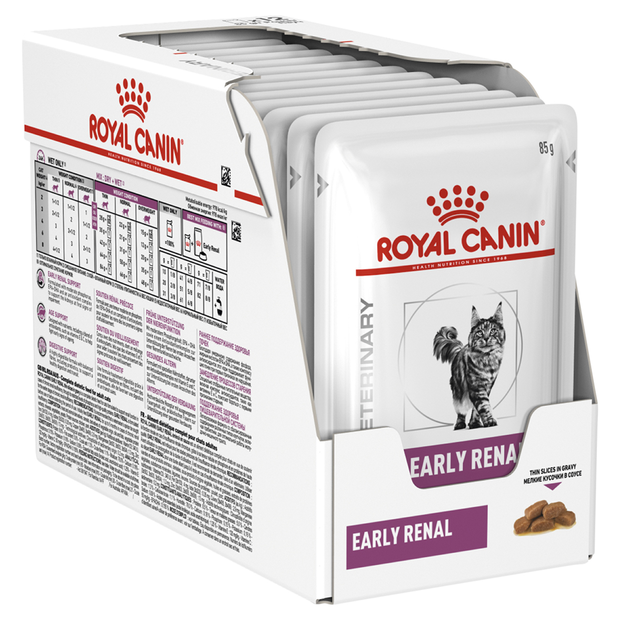 CANIN VETERINARY EARLY RENAL WET CAT FOOD POUCHES 12 X 85G Image