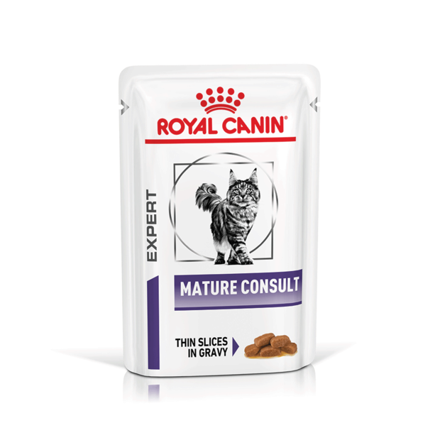 ROYAL CANIN VETERINARY MATURE CONSULT WET CAT FOOD 12 X 85G Image