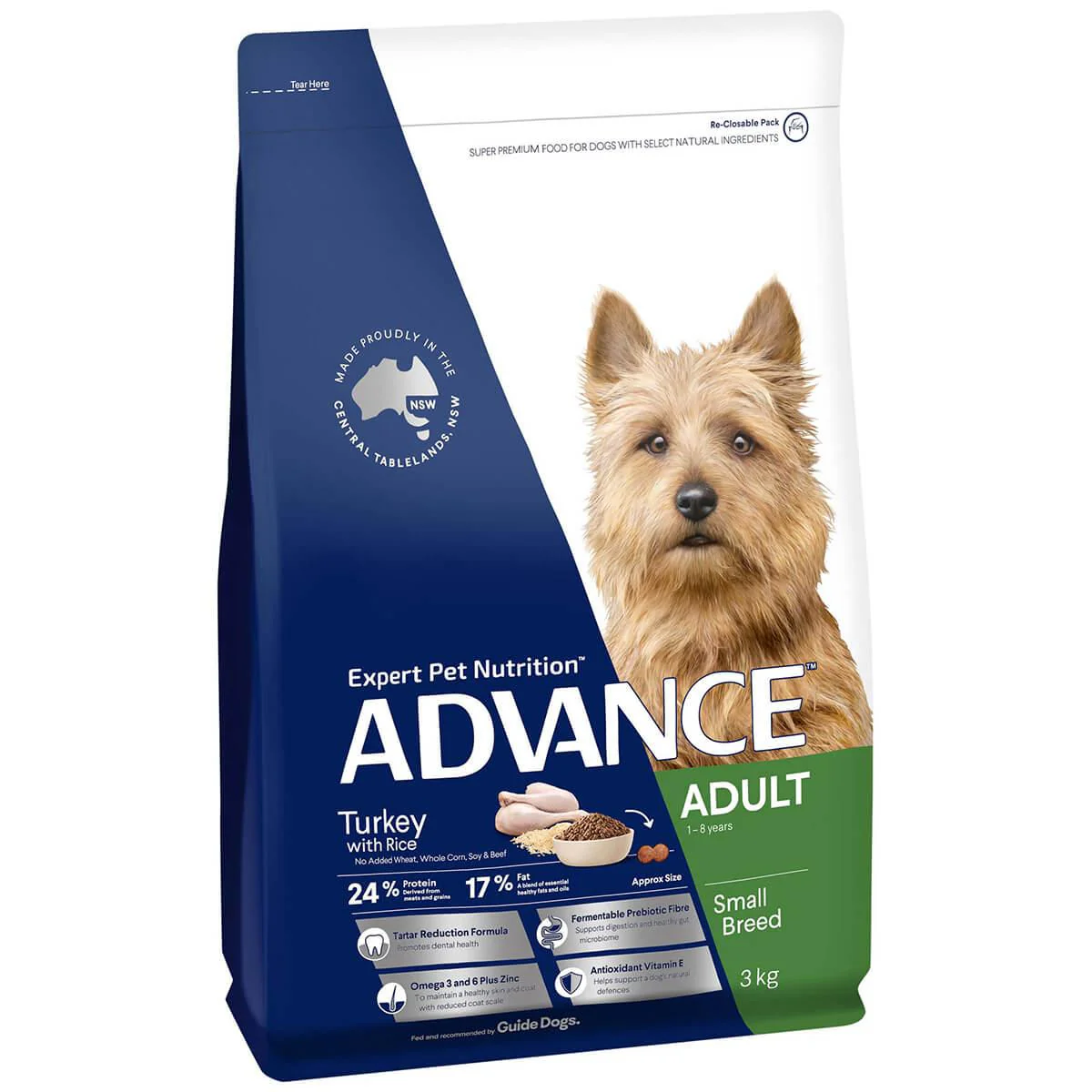 TOY & SMALL BREED ADULT TURKEY DRY DOG FOOD 3KG Image