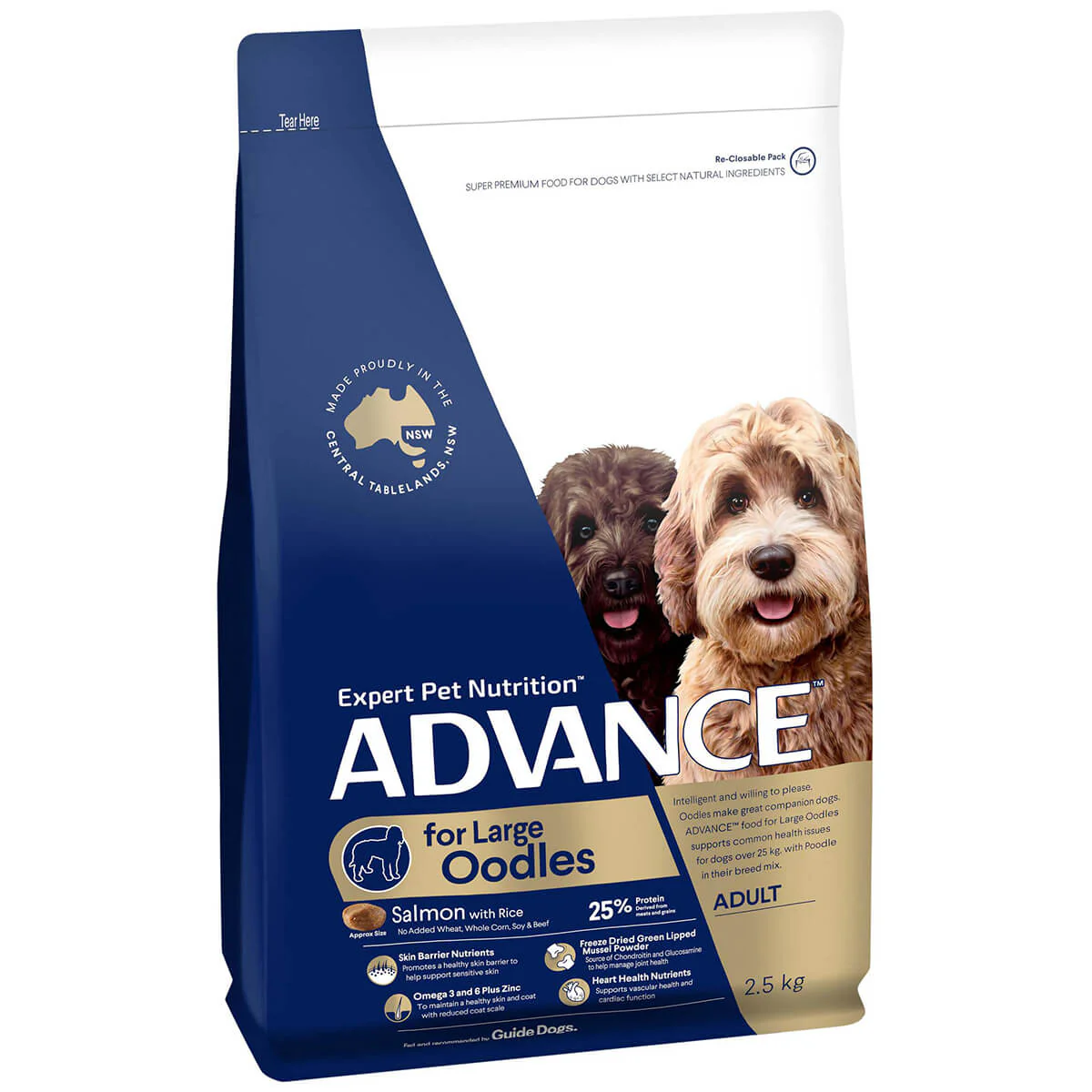 LARGE OODLES SALMON WITH RICE DRY DOG FOOD 2.5KG Image