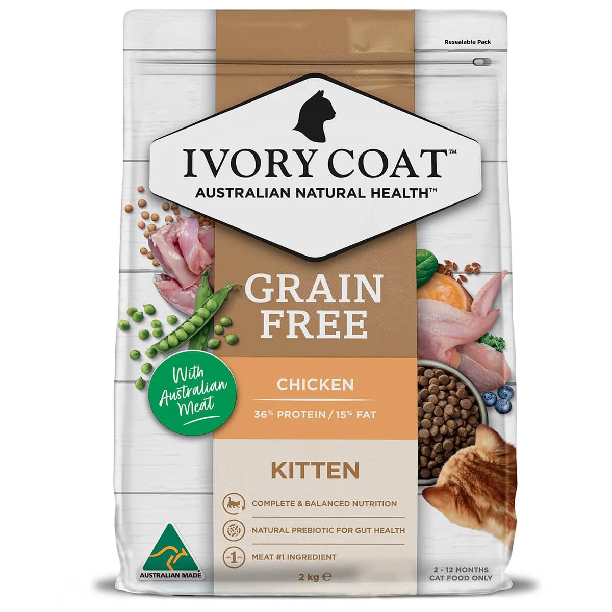 GRAIN FREE KITTEN CHICKEN DRY CAT FOOD 2KG Image