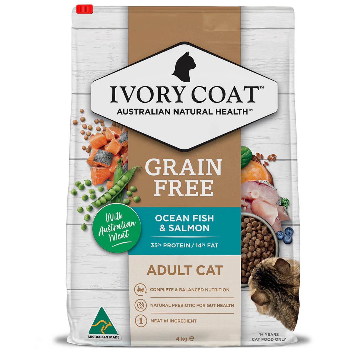 GRAIN FREE ADULT OCEAN FISH & SALMON DRY CAT FOOD 4KG Image