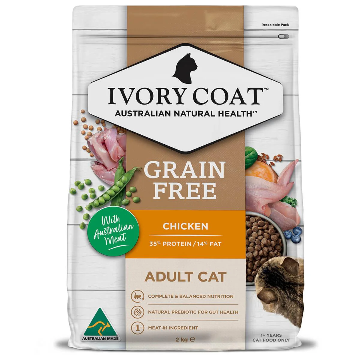 GRAIN FREE ADULT CHICKEN DRY CAT FOOD 4KG Image