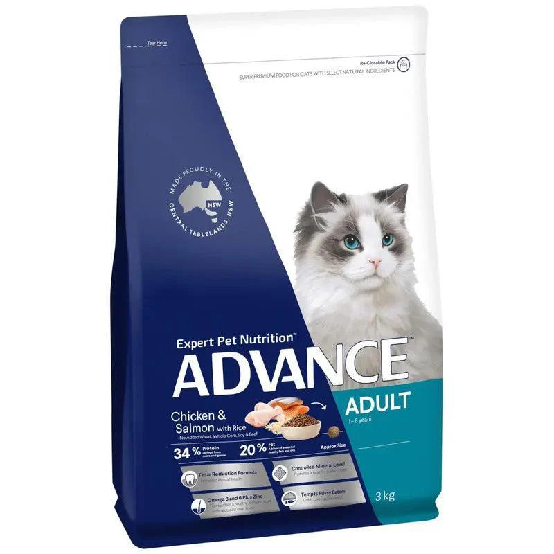 CHICKEN & SALMON WITH RICE ADULT DRY CAT FOOD 3KG Image