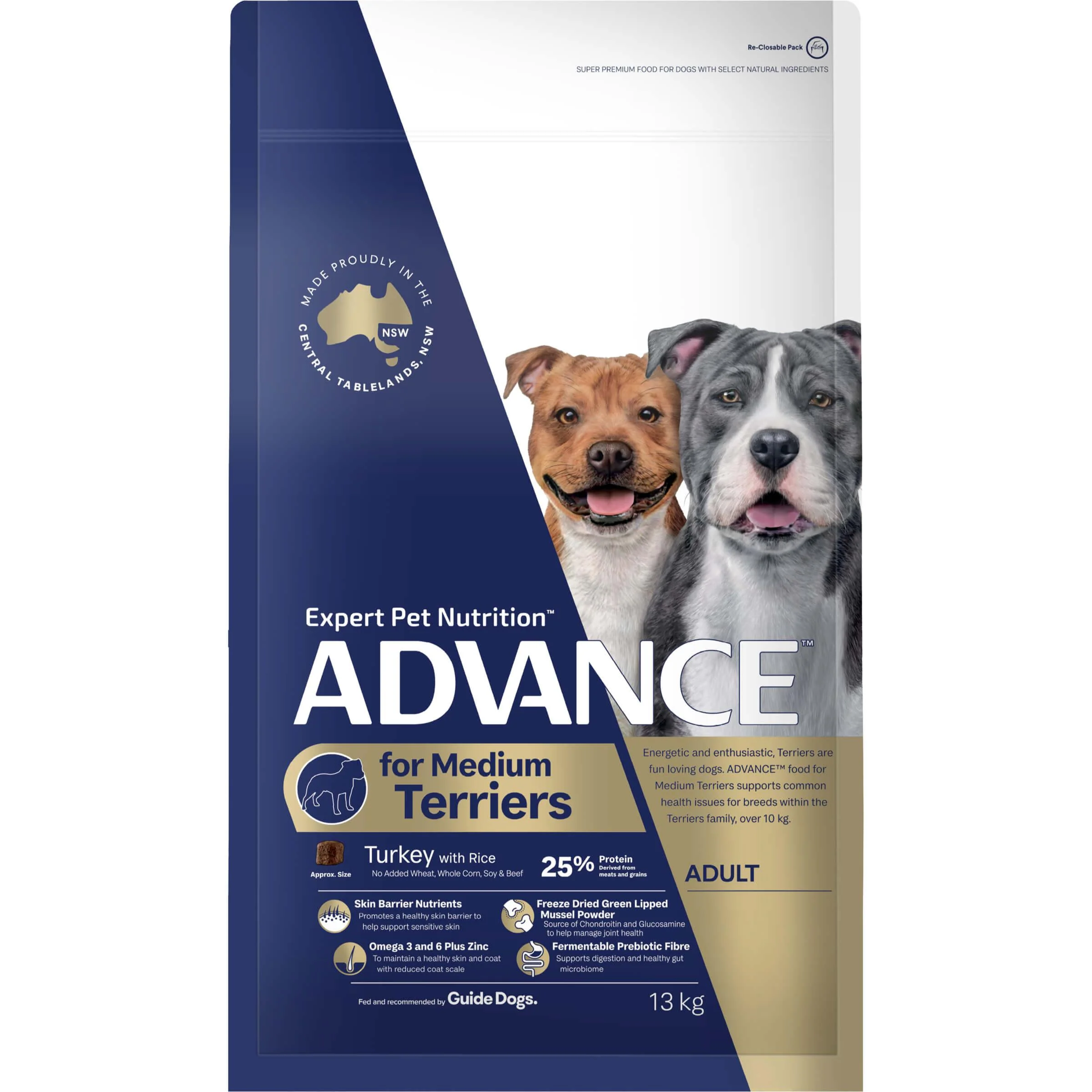 MEDIUM TERRIERS TURKEY DRY DOG FOOD 2.5KG Image