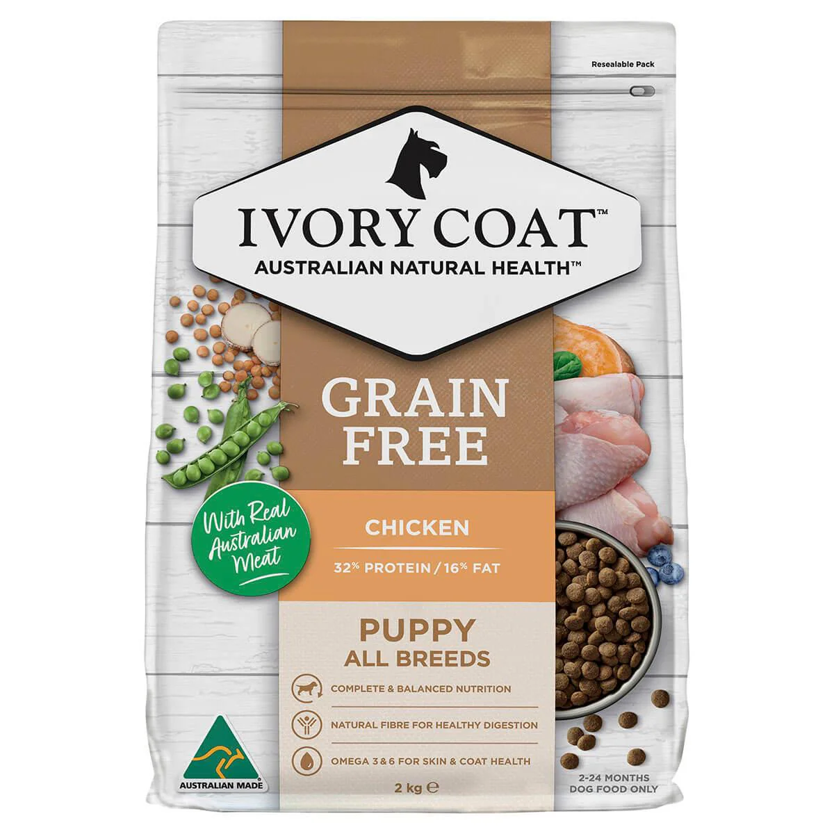 GRAIN FREE PUPPY CHICKEN DRY DOG FOOD 2KG Image