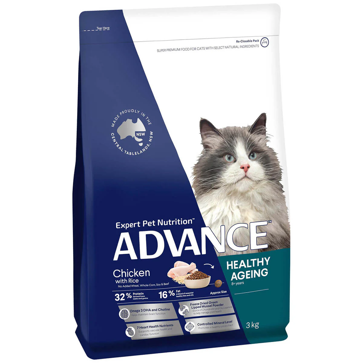 HEALTHY AGEING CHICKEN DRY CAT FOOD 3KG Image
